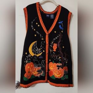 Halloween embellished vest 3x